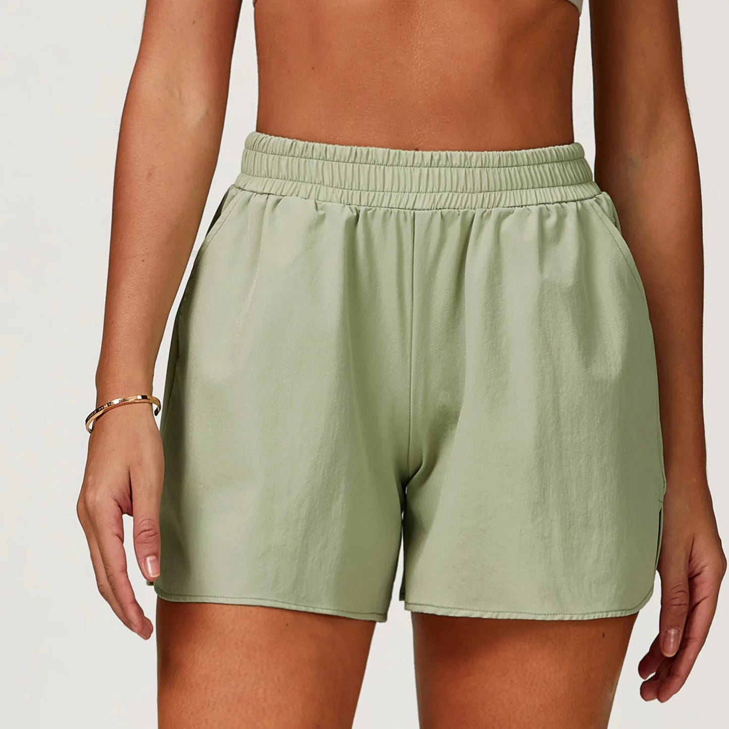 Elastic High Waist Yoga Shorts