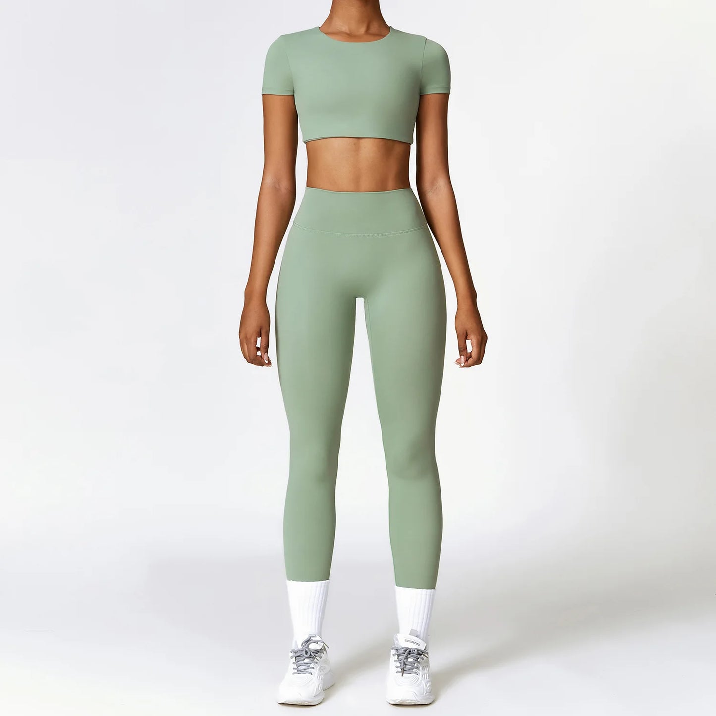 Seamless 2-Piece Yoga Set — Crop & Leggings