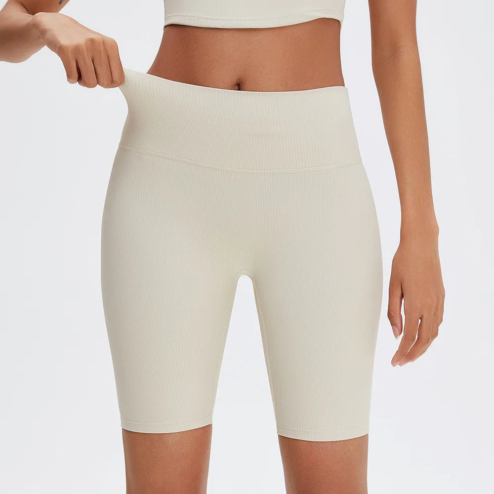 High Waist Ribbed Push Up Shorts