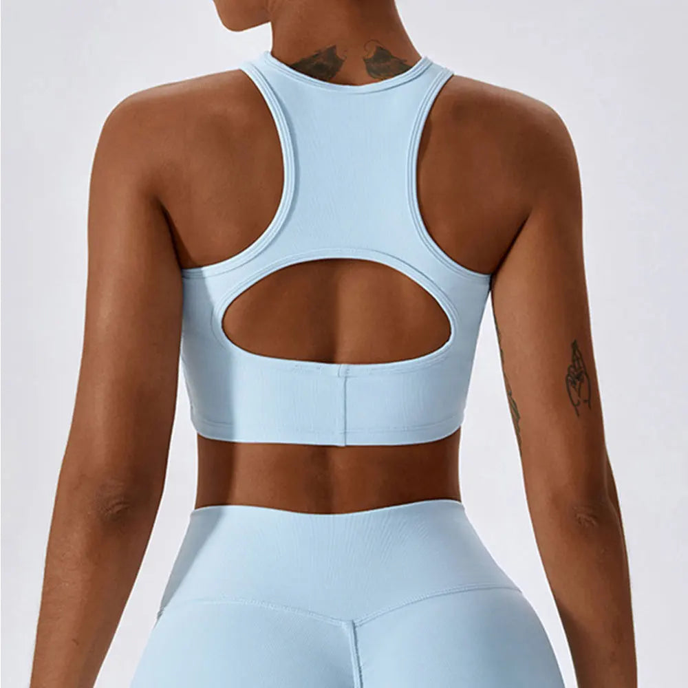 Ribbed Push-Up Sports Bra