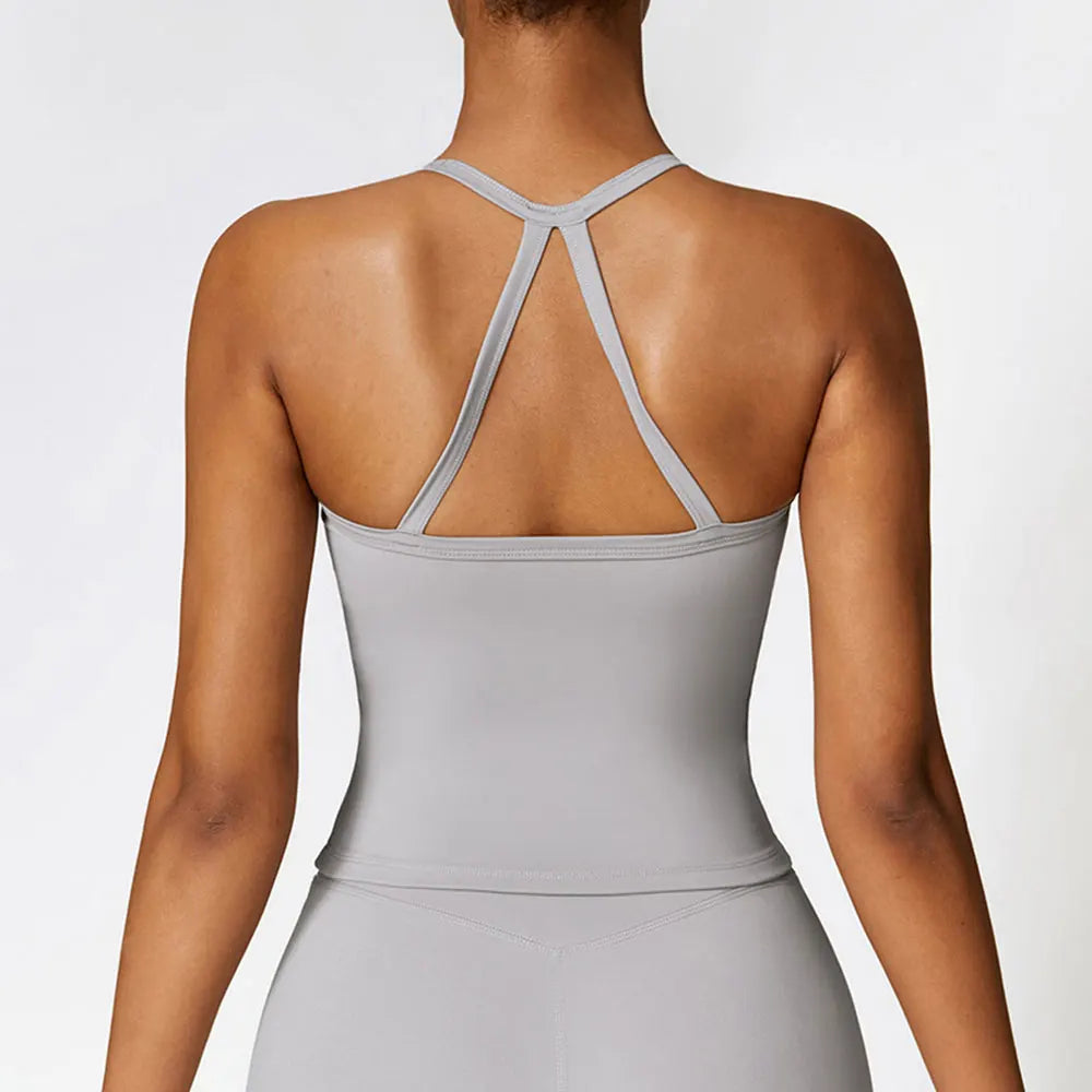 Strappy Push-Up Yoga Bra — Sleek Fit