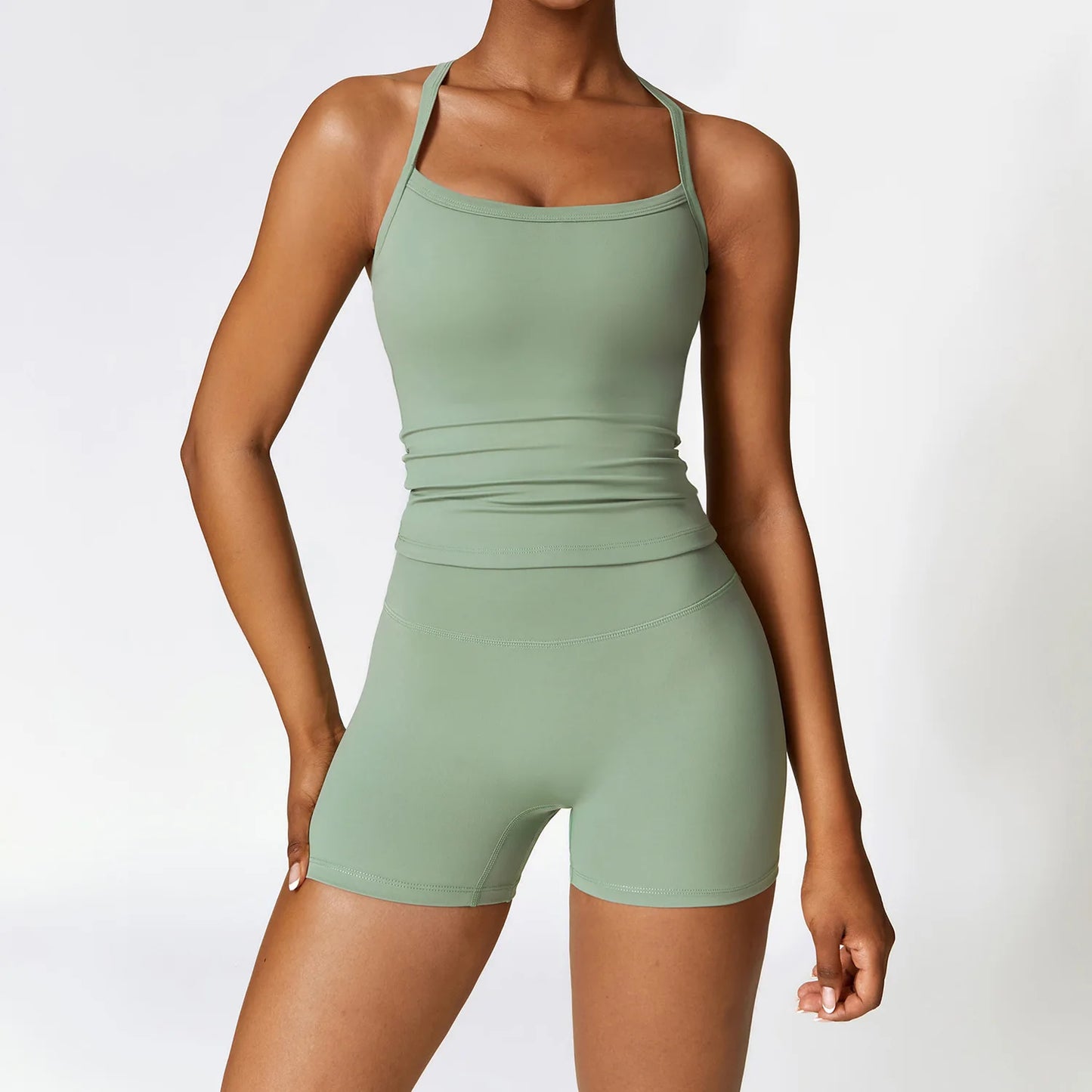 Seamless 2-Piece Yoga Set — Crop & Leggings