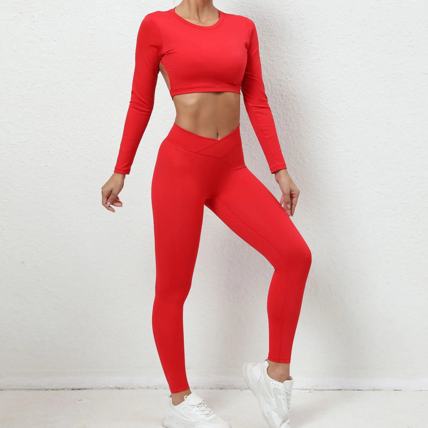 Hollow Out Yoga Set – Long Sleeve & Leggings