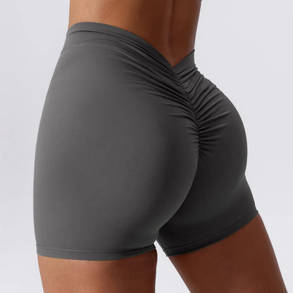 V-Back Scrunch Yoga Shorts