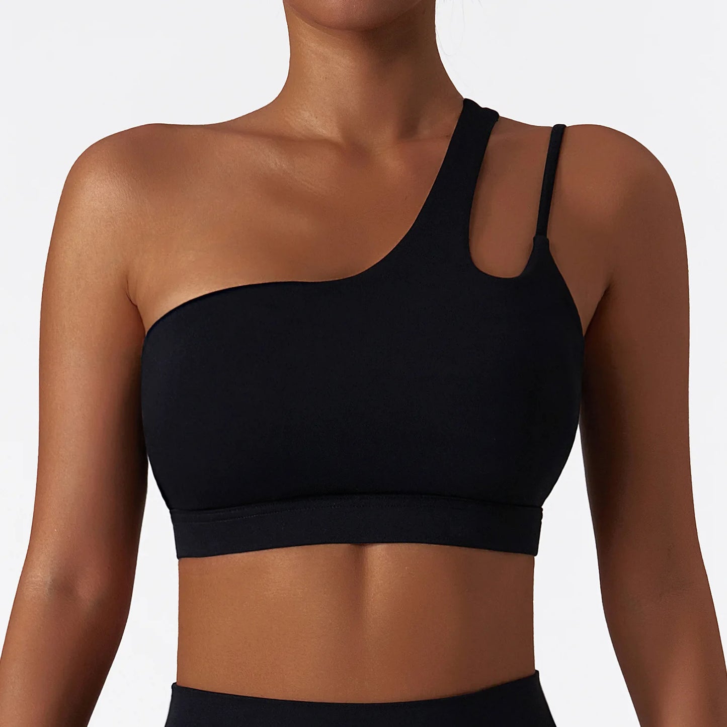 Oblique Strap Shockproof Bra