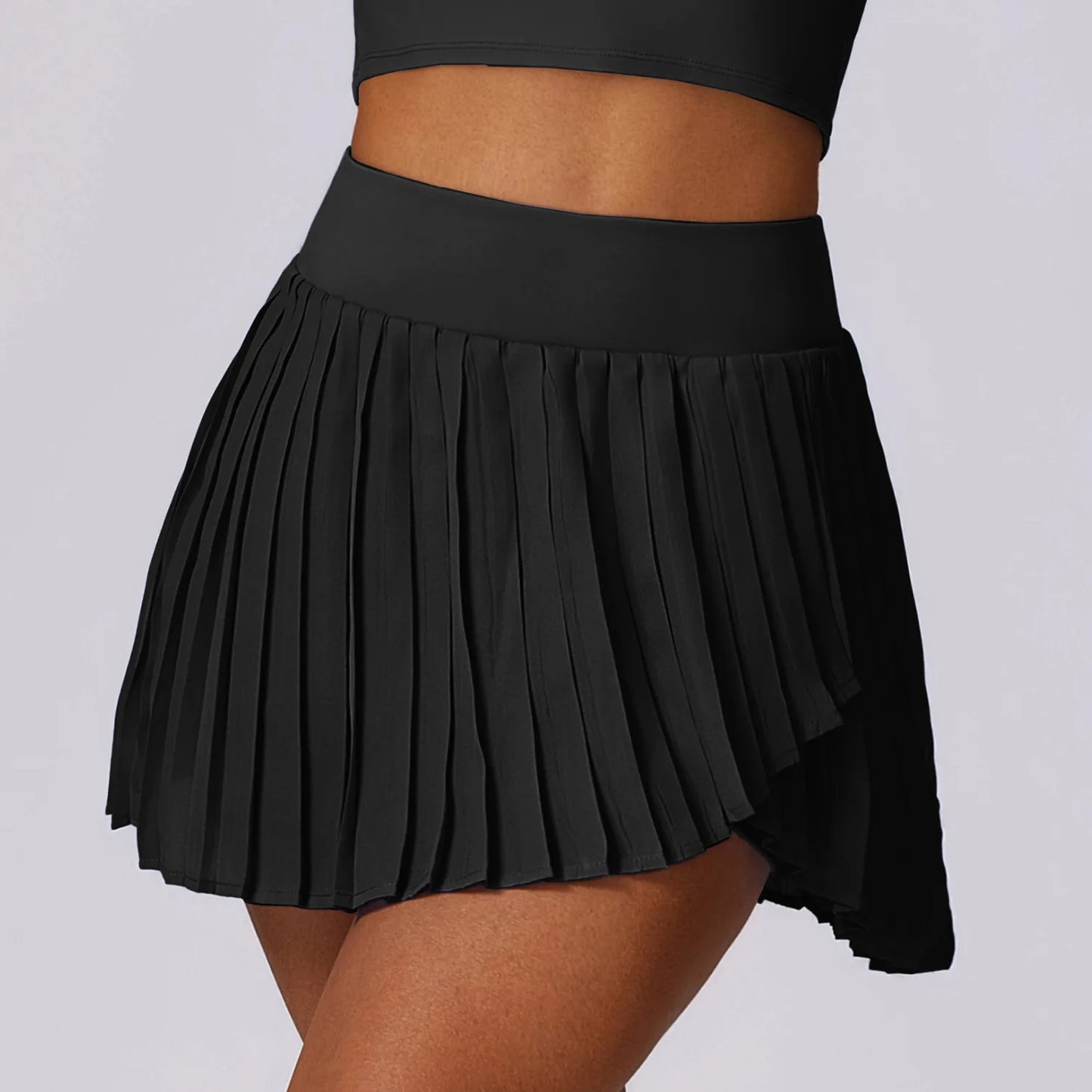 High Waist Pleated Sports Skirt