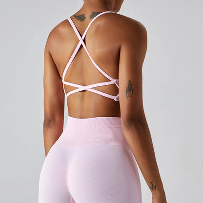 Seamless Cross-Strap Bra