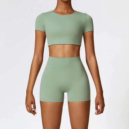 Seamless 2-Piece Yoga Set — Crop & Leggings