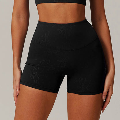 High Waist Printed Yoga Shorts