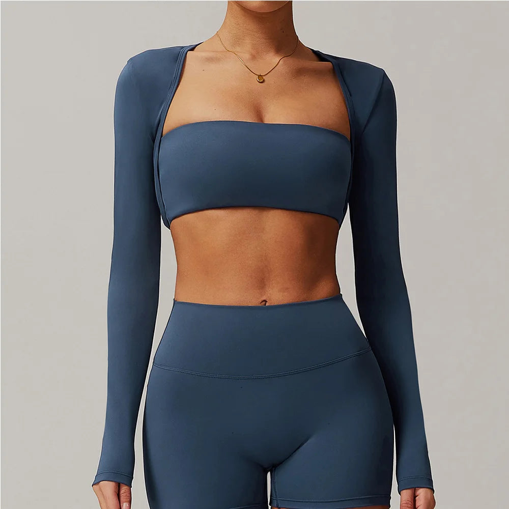 Long Sleeve Shawl Yoga Top