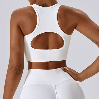 Ribbed Push-Up Sports Bra