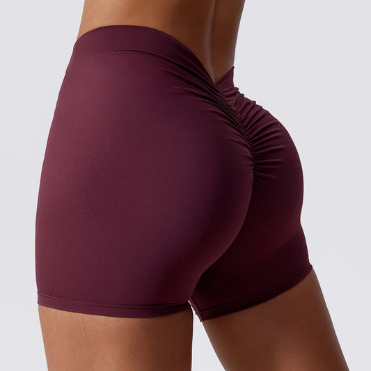 V-Back Scrunch Yoga Shorts