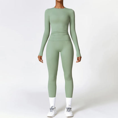 Seamless 2-Piece Yoga Set — Crop & Leggings