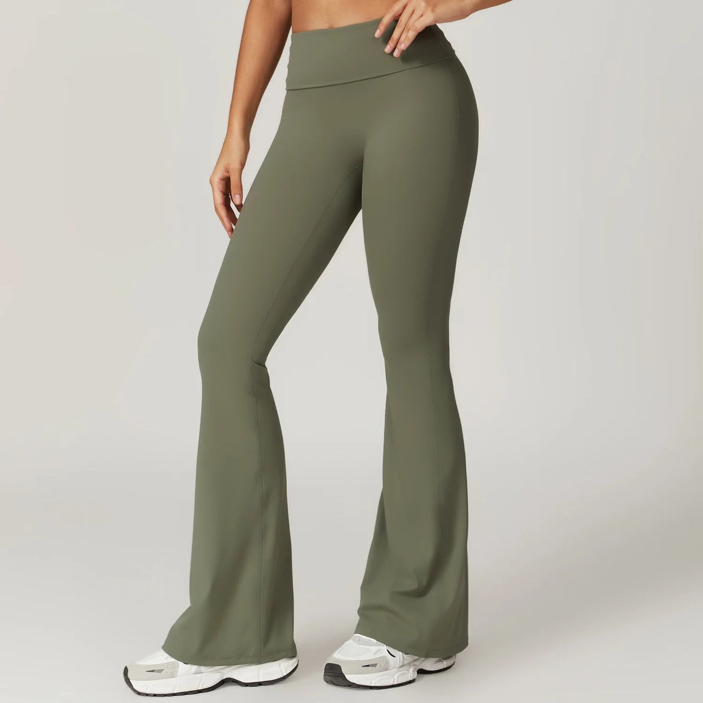 High Waist Bell-Bottom Leggings