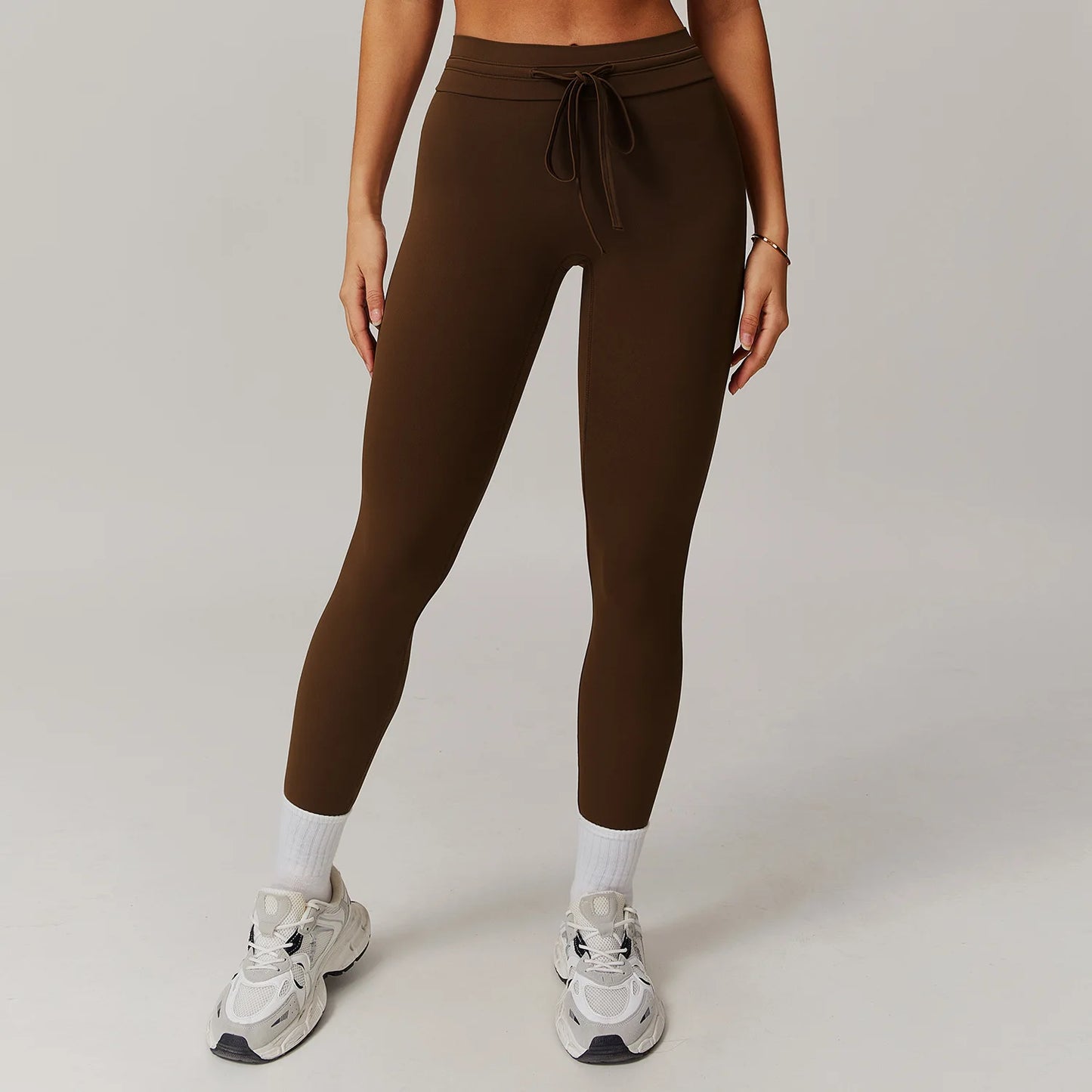 Rise High-Waist Drawstring Yoga Legging