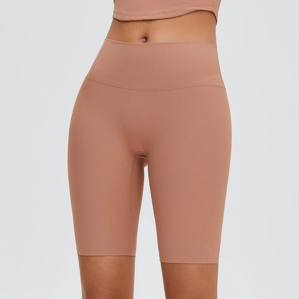 High Waist Ribbed Push Up Shorts