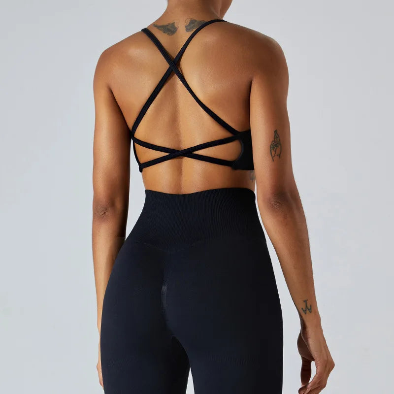 Seamless Cross-Strap Bra