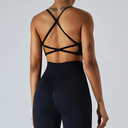 Seamless Cross-Strap Bra