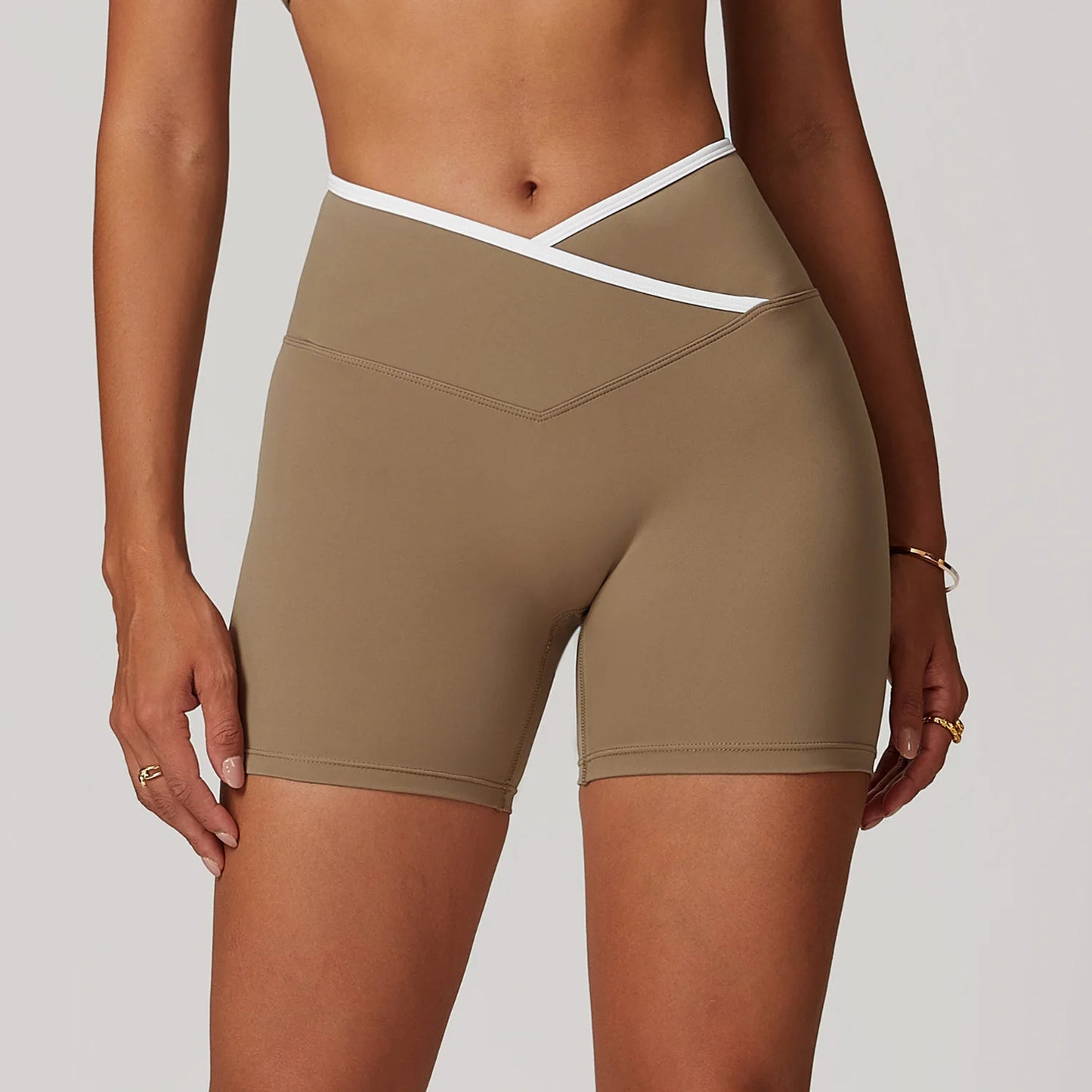 V-Waist Breathable Yoga Shorts