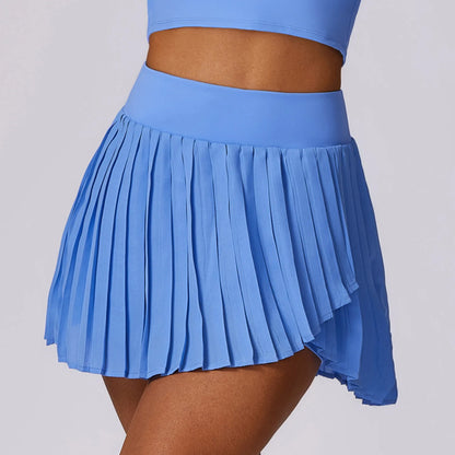 High Waist Pleated Sports Skirt