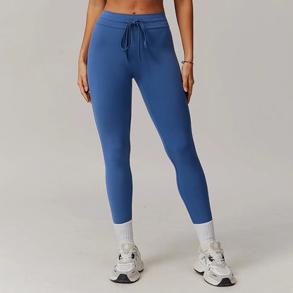 Rise High-Waist Drawstring Yoga Legging