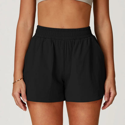 Elastic High Waist Yoga Shorts