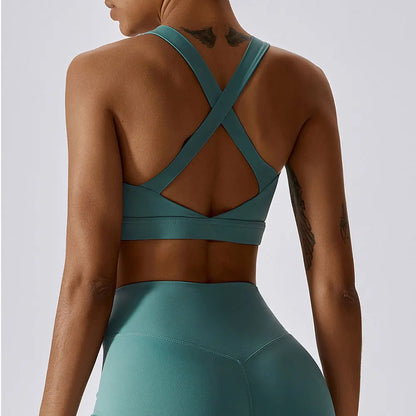 Cross-Shoulder Push-Up Bra