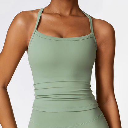 Strappy Push-Up Yoga Bra — Sleek Fit