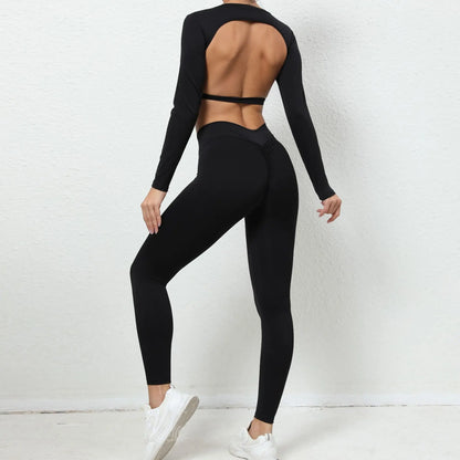 Hollow Out Yoga Set – Long Sleeve & Leggings