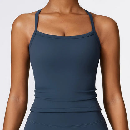 Strappy Push-Up Yoga Bra — Sleek Fit
