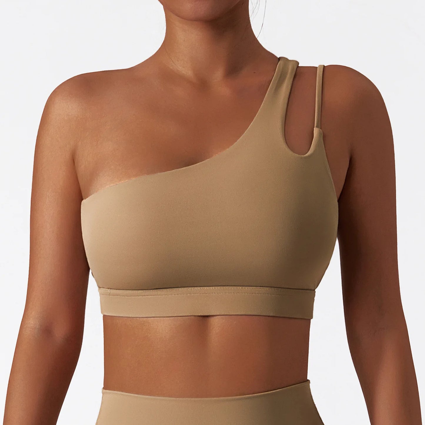 Oblique Strap Shockproof Bra