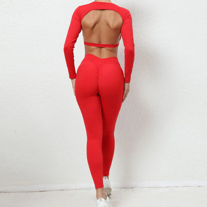 Hollow Out Yoga Set – Long Sleeve & Leggings