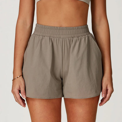 Elastic High Waist Yoga Shorts