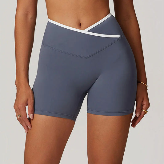V-Waist Breathable Yoga Shorts