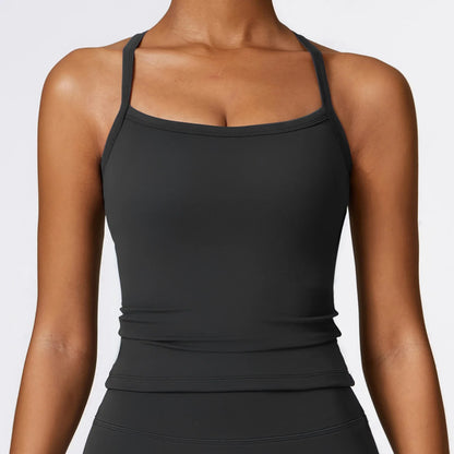 Strappy Push-Up Yoga Bra — Sleek Fit