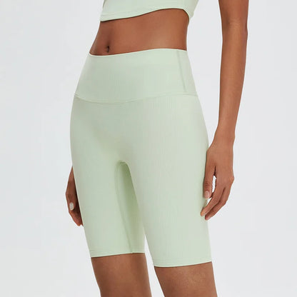 High Waist Ribbed Push Up Shorts