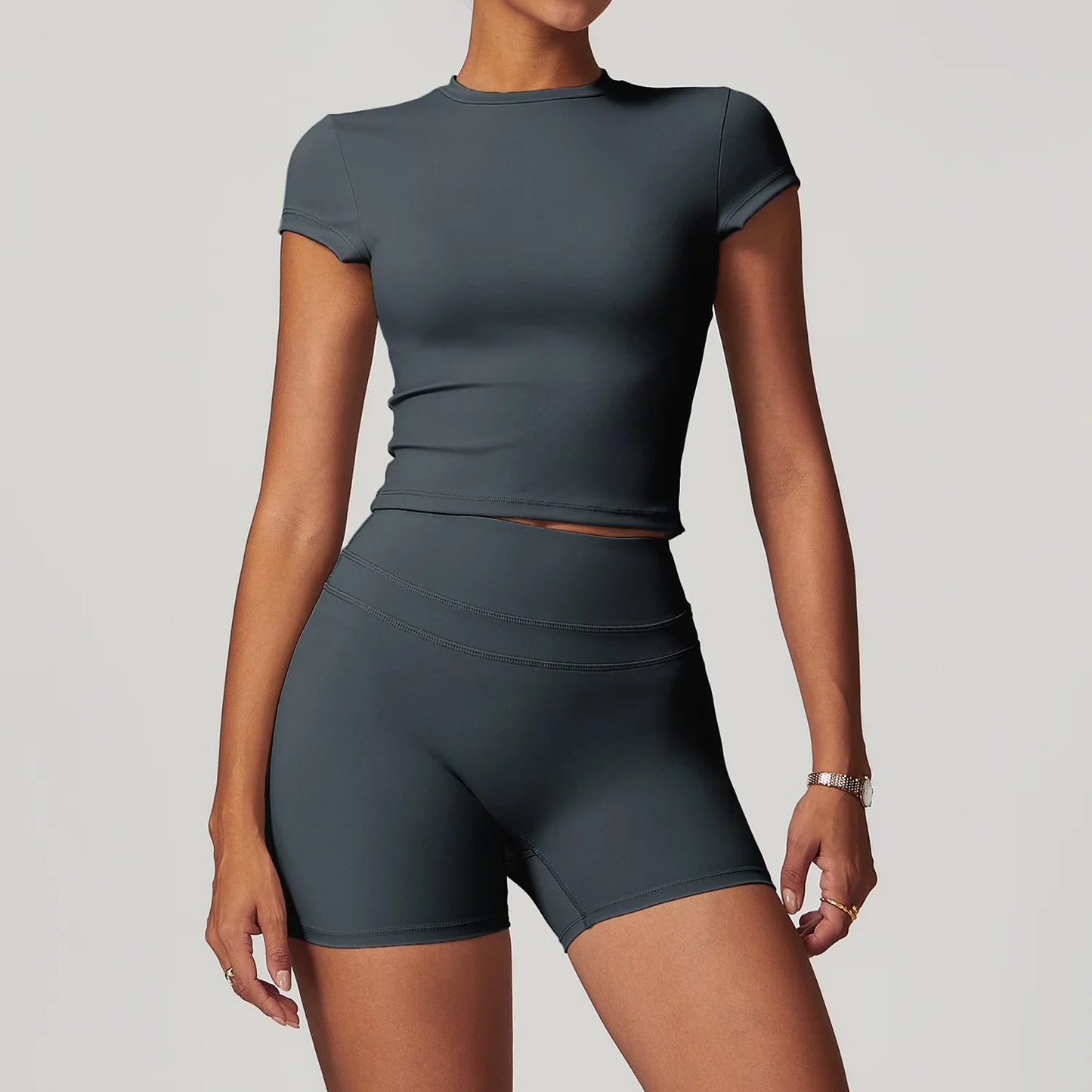 Seamless Crop & High-Waist Set