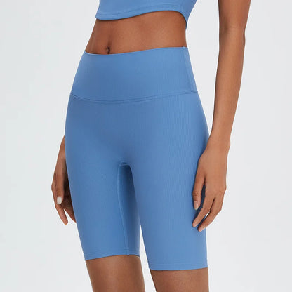 High Waist Ribbed Push Up Shorts