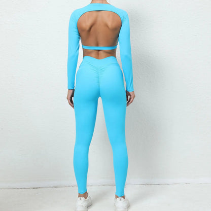 Hollow Out Yoga Set – Long Sleeve & Leggings