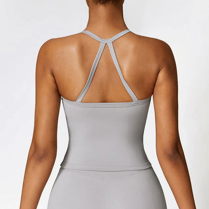 Strappy Push-Up Yoga Bra — Sleek Fit