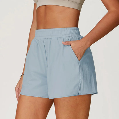 Elastic High Waist Yoga Shorts
