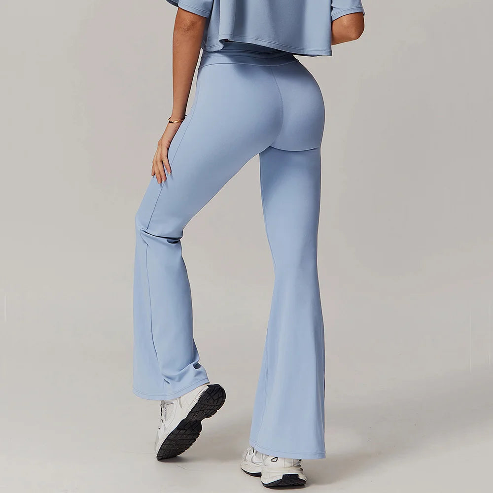 High Waist Bell-Bottom Leggings