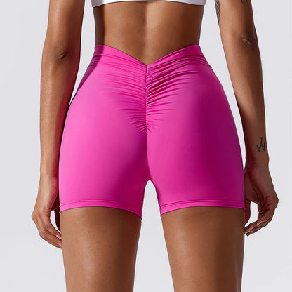V-Back Scrunch Yoga Shorts