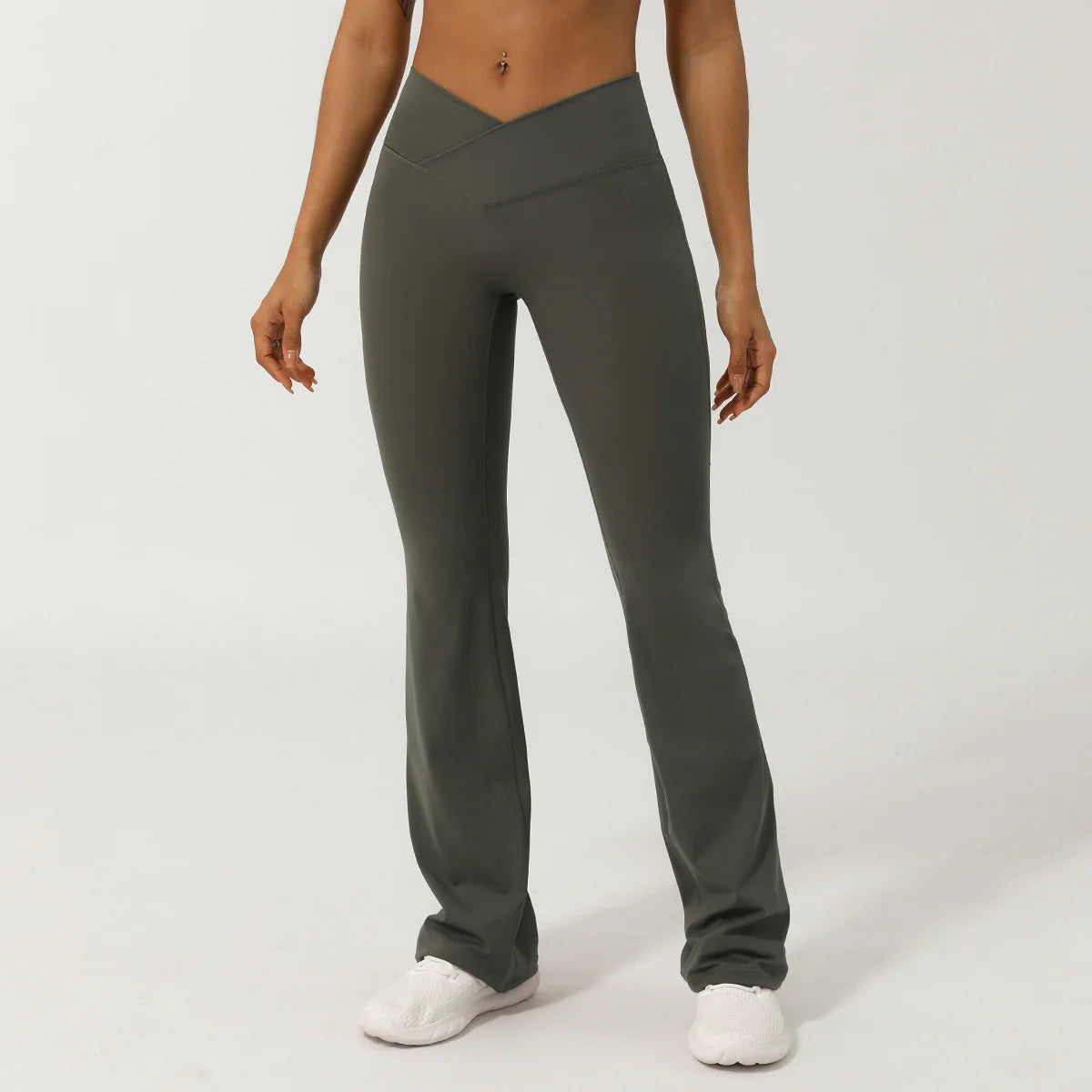 High Waist Bell-Bottom Leggings