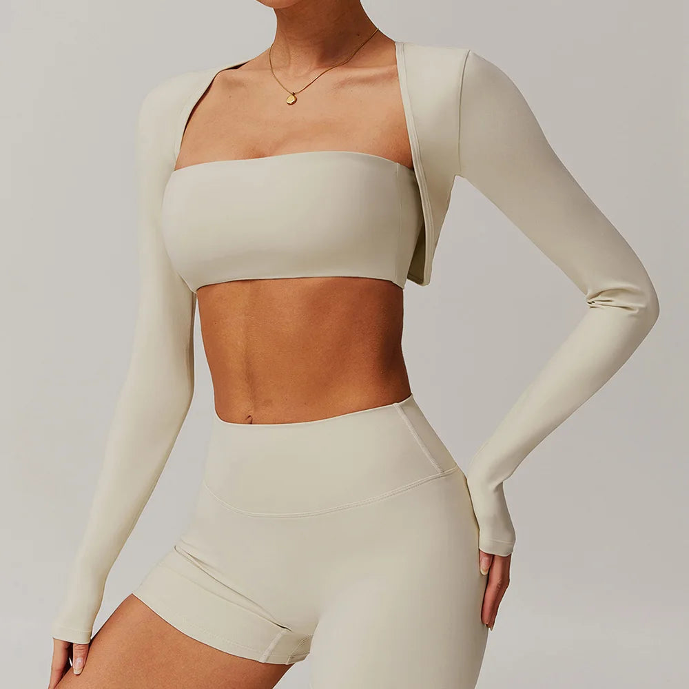 Long Sleeve Shawl Yoga Top
