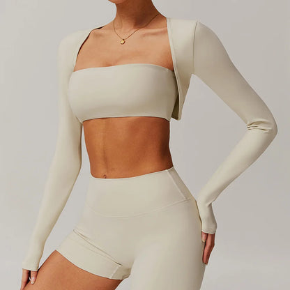 Long Sleeve Shawl Yoga Top