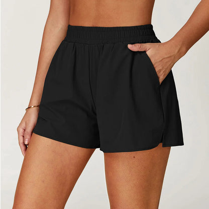 Elastic High Waist Yoga Shorts