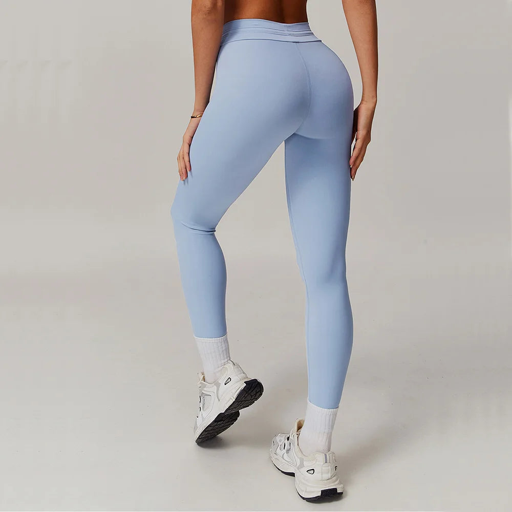 Rise High-Waist Drawstring Yoga Legging