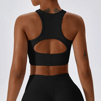 Ribbed Push-Up Sports Bra