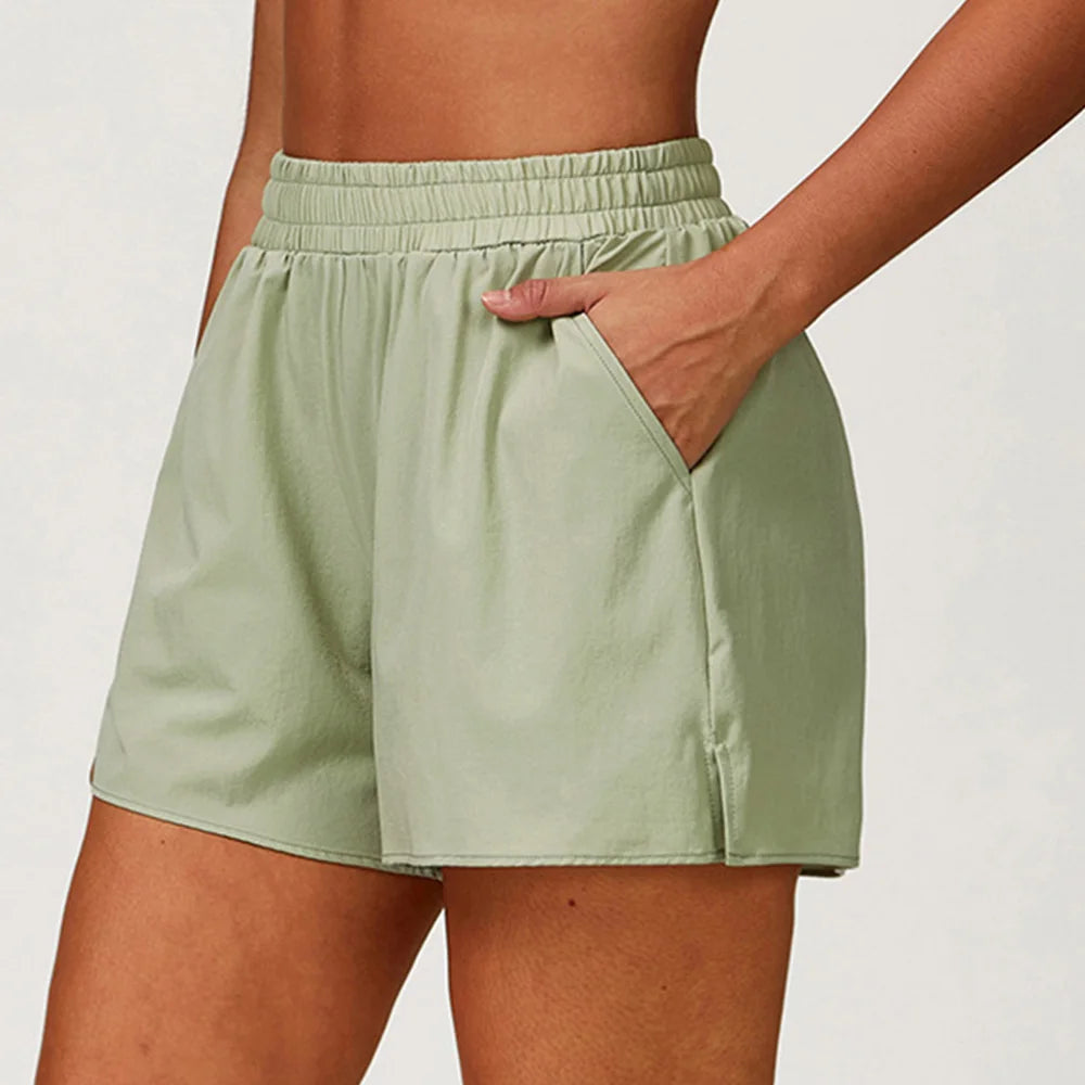 Elastic High Waist Yoga Shorts